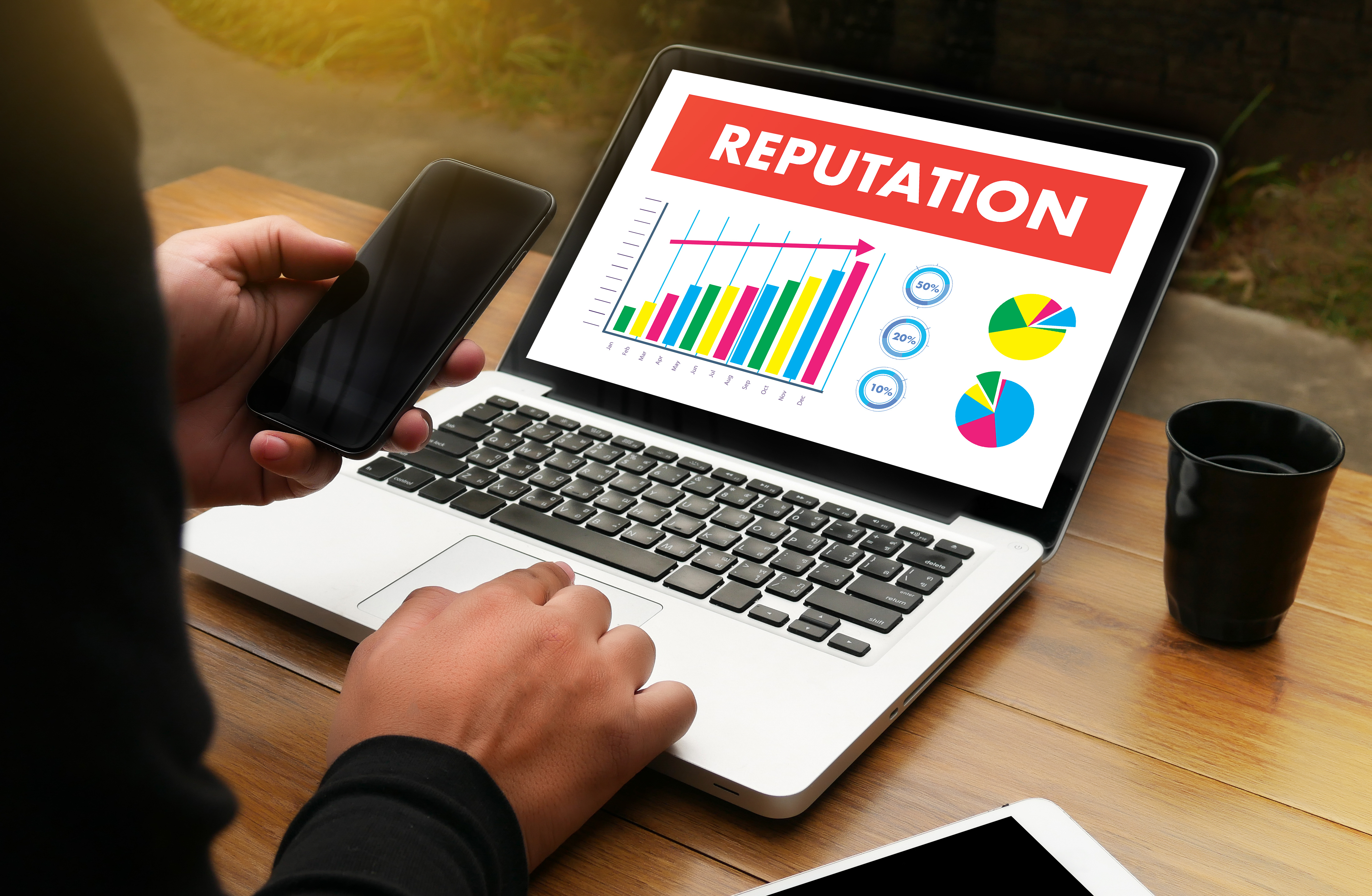 A client concerned with their online reputation